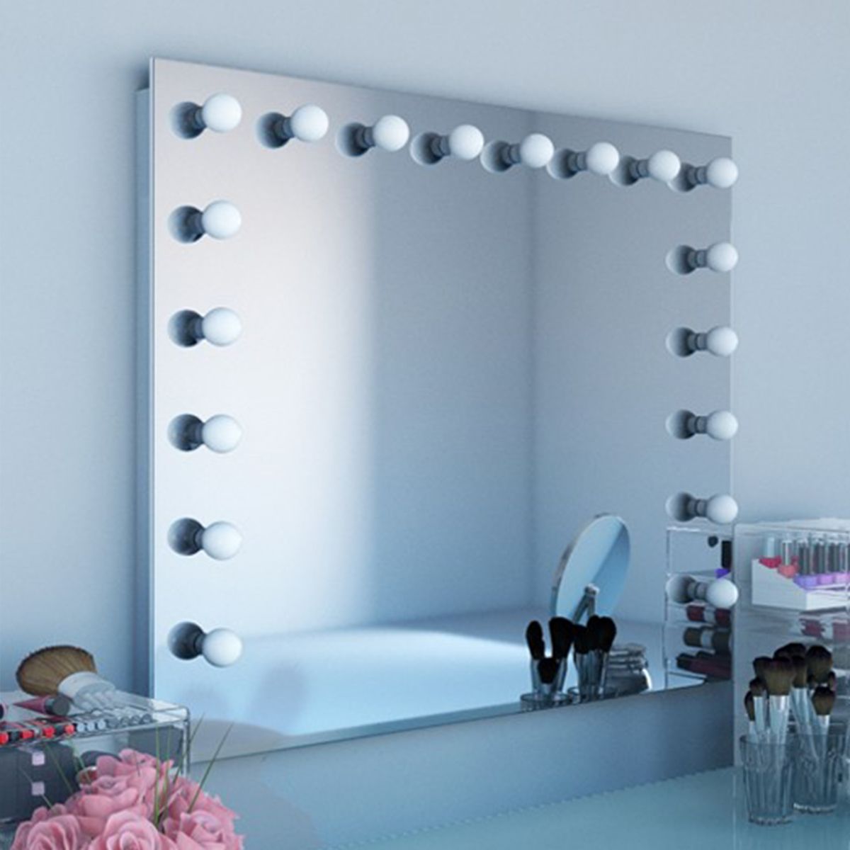 Starlet Wallmount Hollywood Mirror