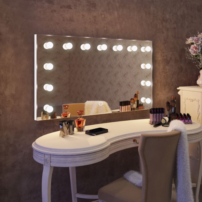 Starlet Wallmount Hollywood Mirror
