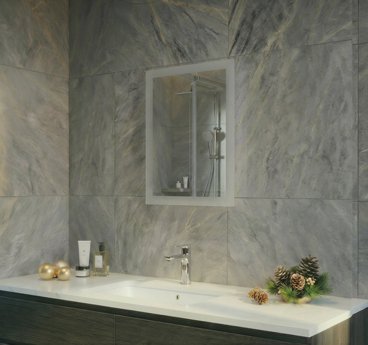 Eden LED Light Bathroom Mirror (Slim)