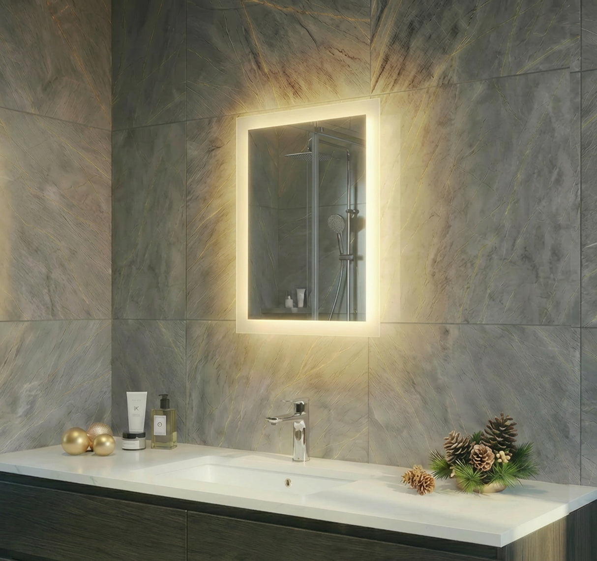 Eden LED Light Bathroom Mirror (Slim)