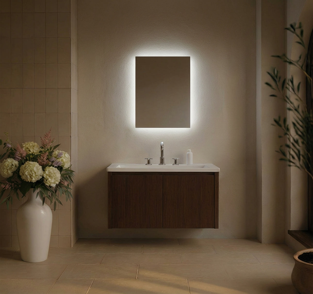 Victoria Backlit Bathroom Mirror (Shaver)