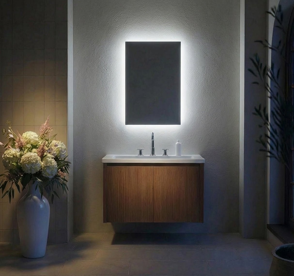 Victoria Backlit Bathroom Mirror (Shaver)