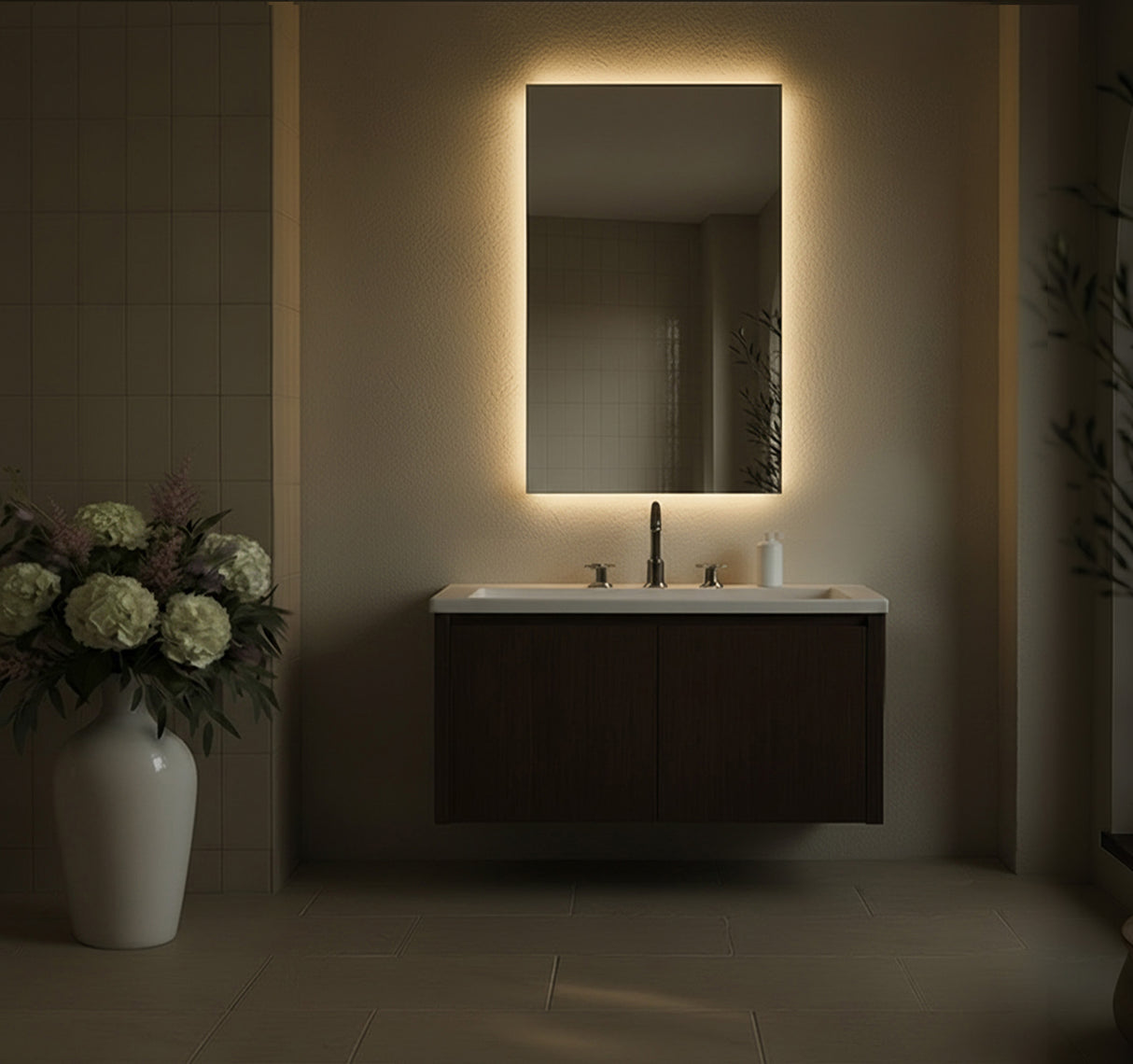 Victoria Backlit Bathroom Mirror (Shaver)