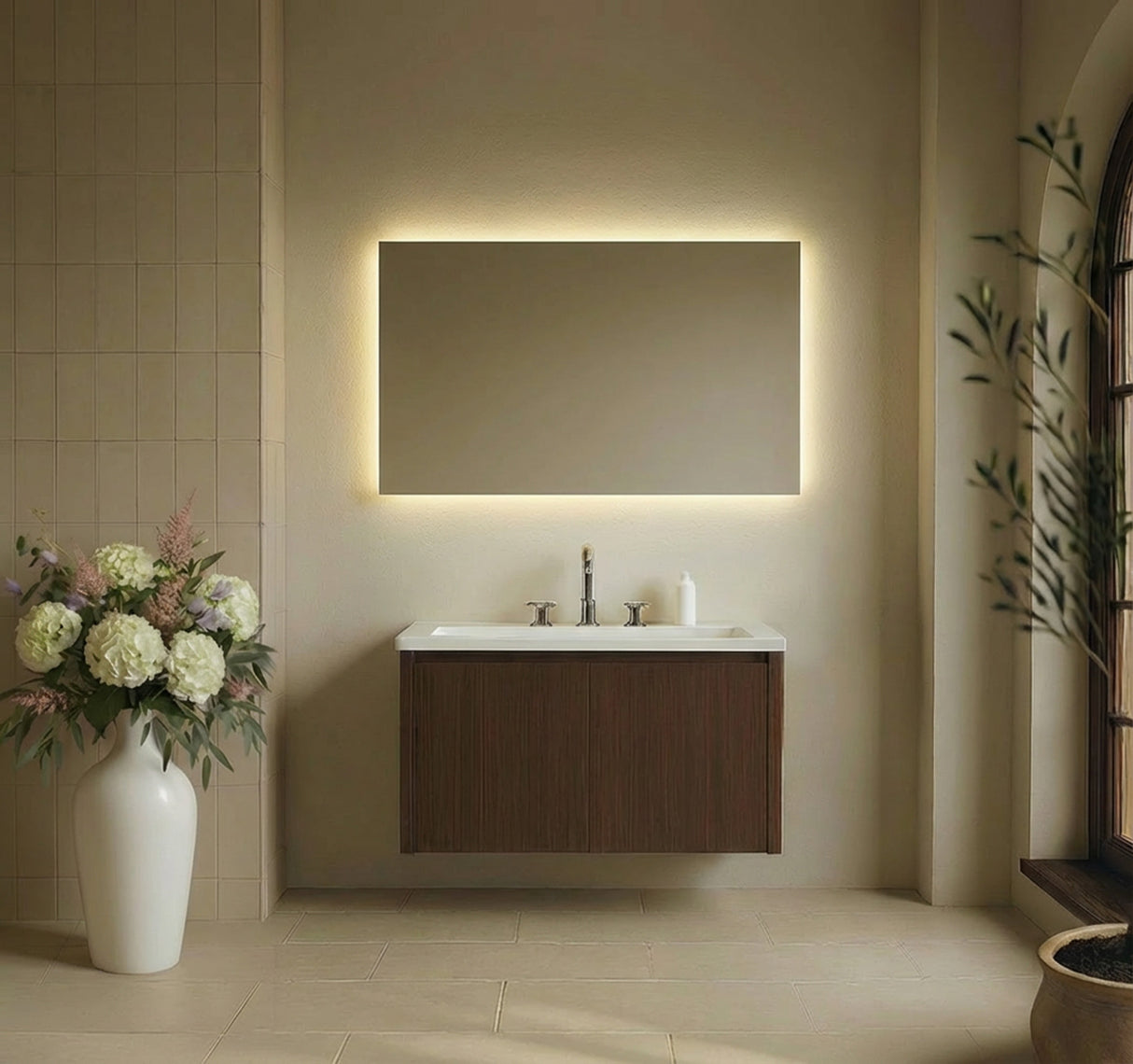 Victoria Backlit Bathroom Mirror (Shaver)