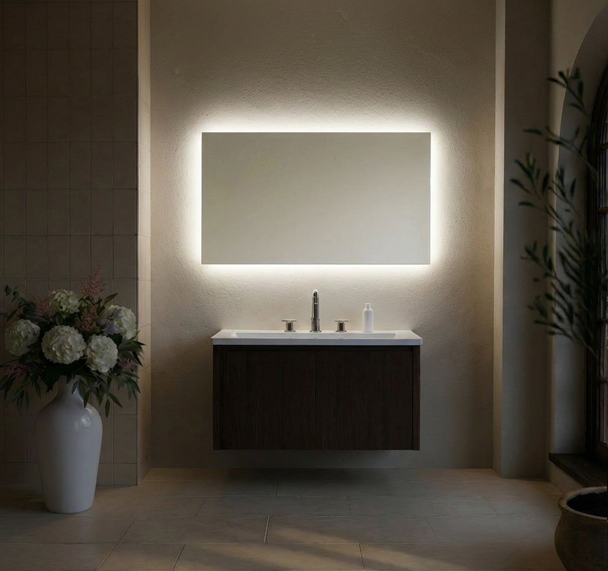 Victoria Backlit Bathroom Mirror (Shaver)