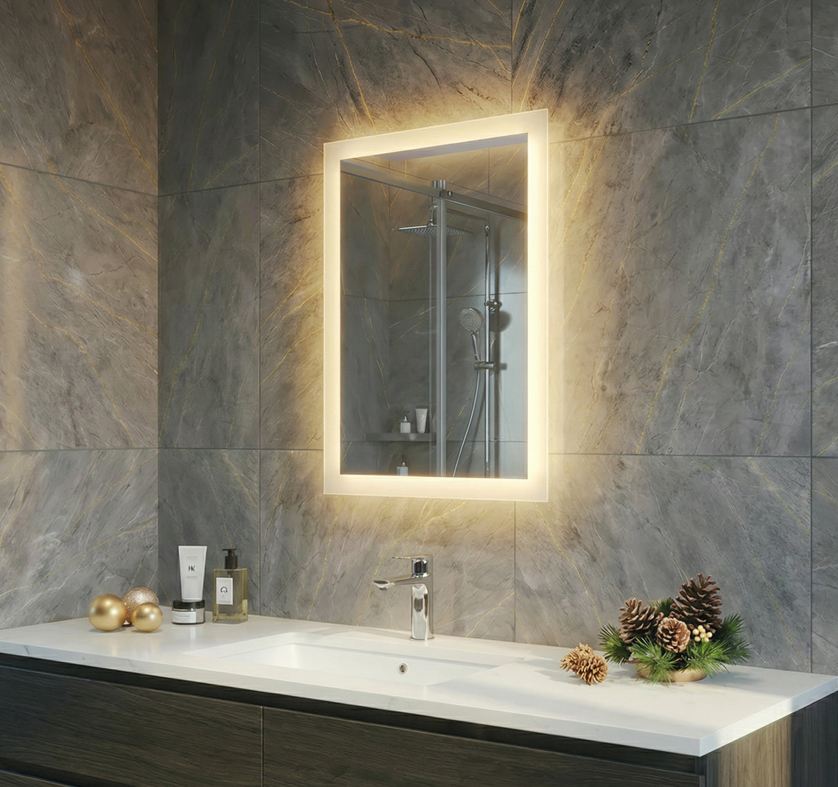 Eden LED Light Bathroom Mirror (Slim)