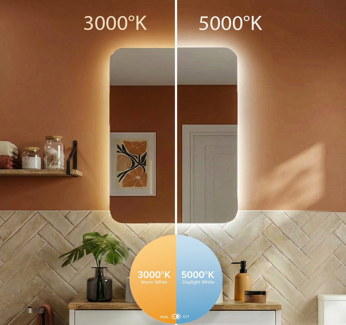 Scarlett Backlit Bathroom Mirror (Slim)