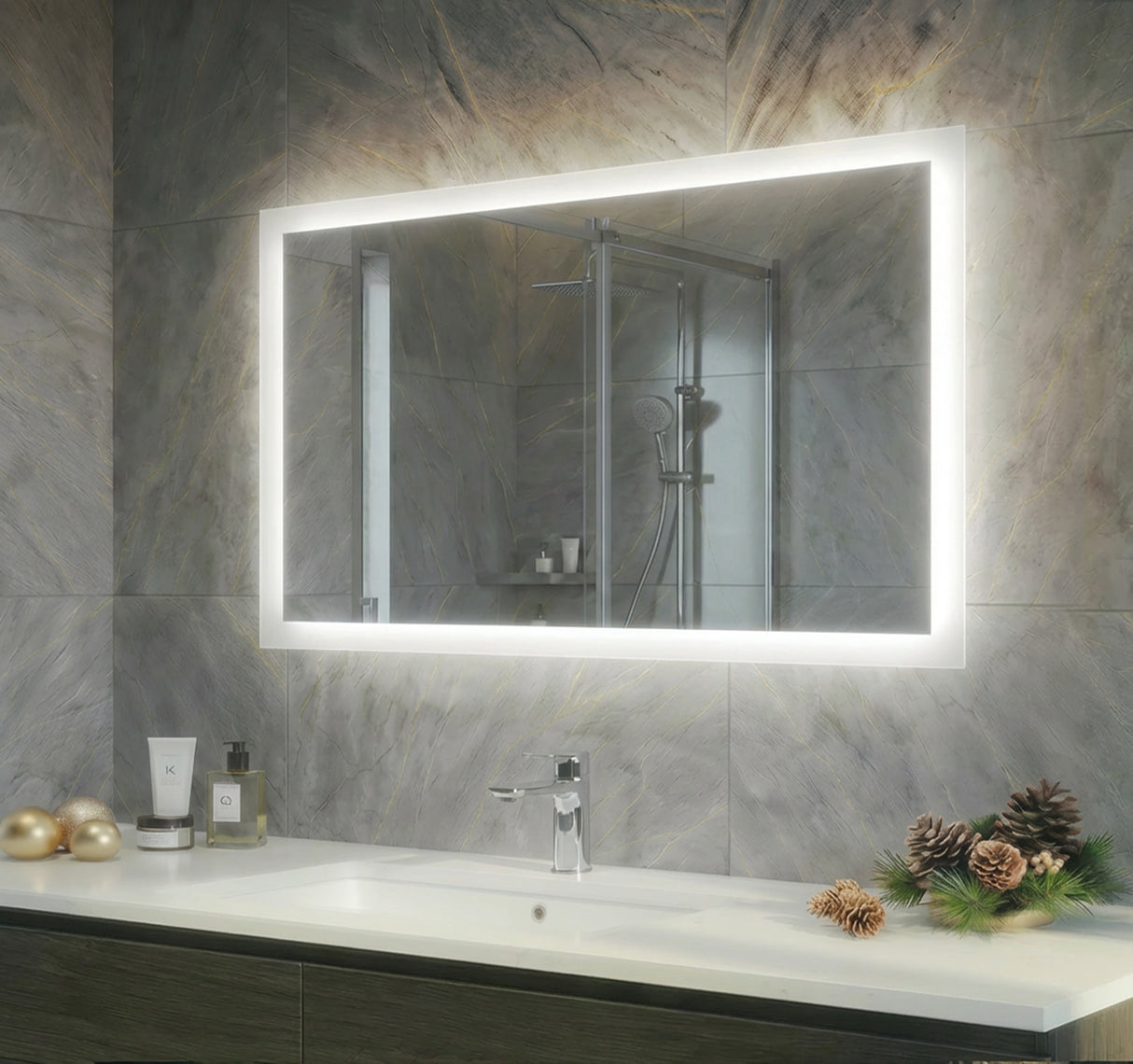 Eden LED Light Bathroom Mirror (Slim)