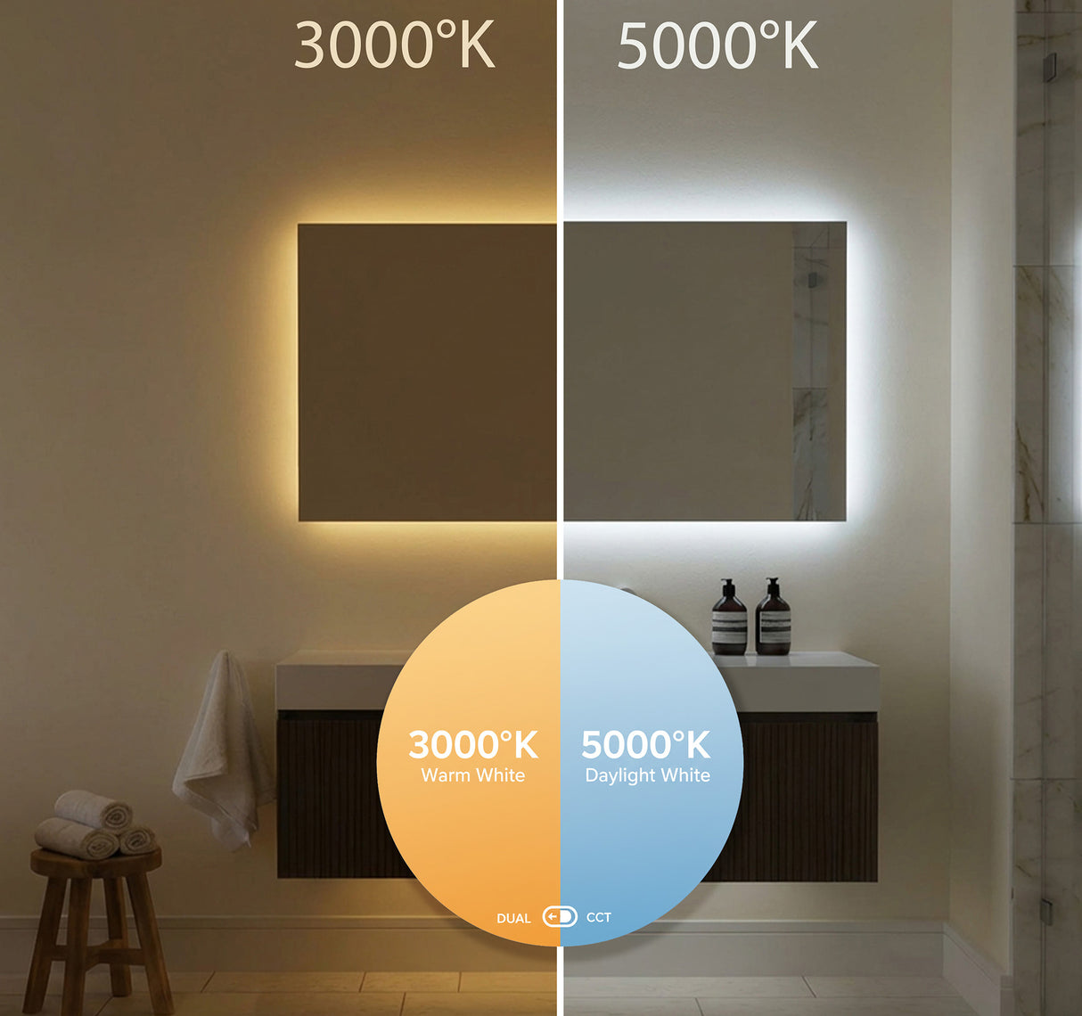 Sinead Backlit Bathroom Mirror (Slim)