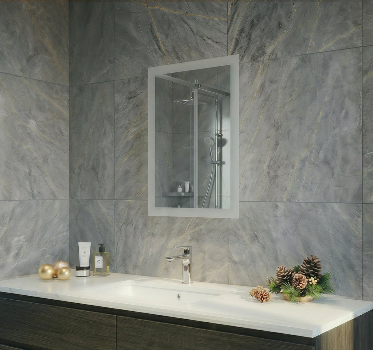 Eden LED Light Bathroom Mirror (Slim)