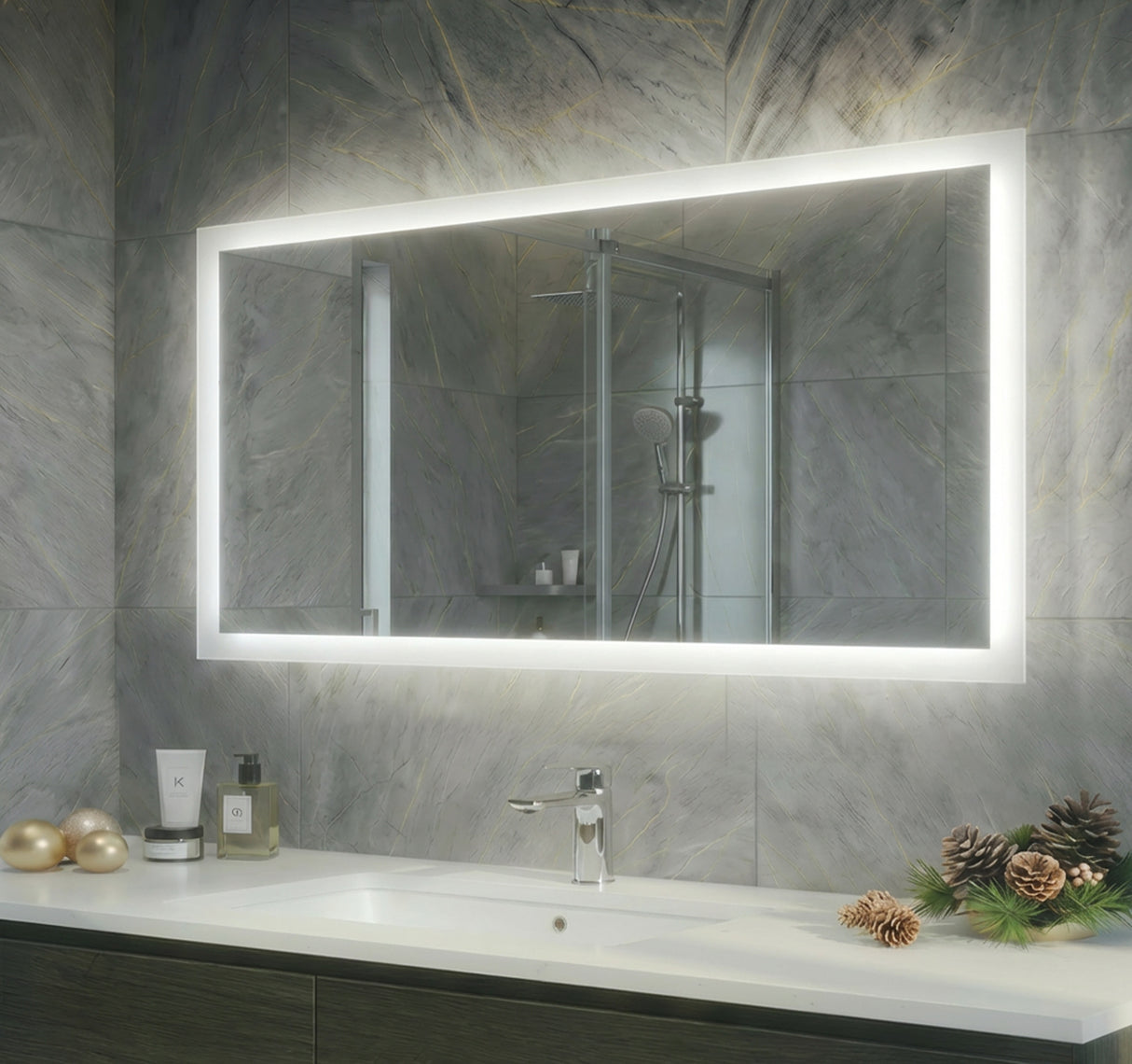 Eden LED Light Bathroom Mirror (Slim)