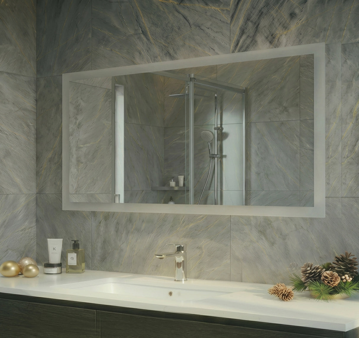 Eden LED Light Bathroom Mirror (Slim)