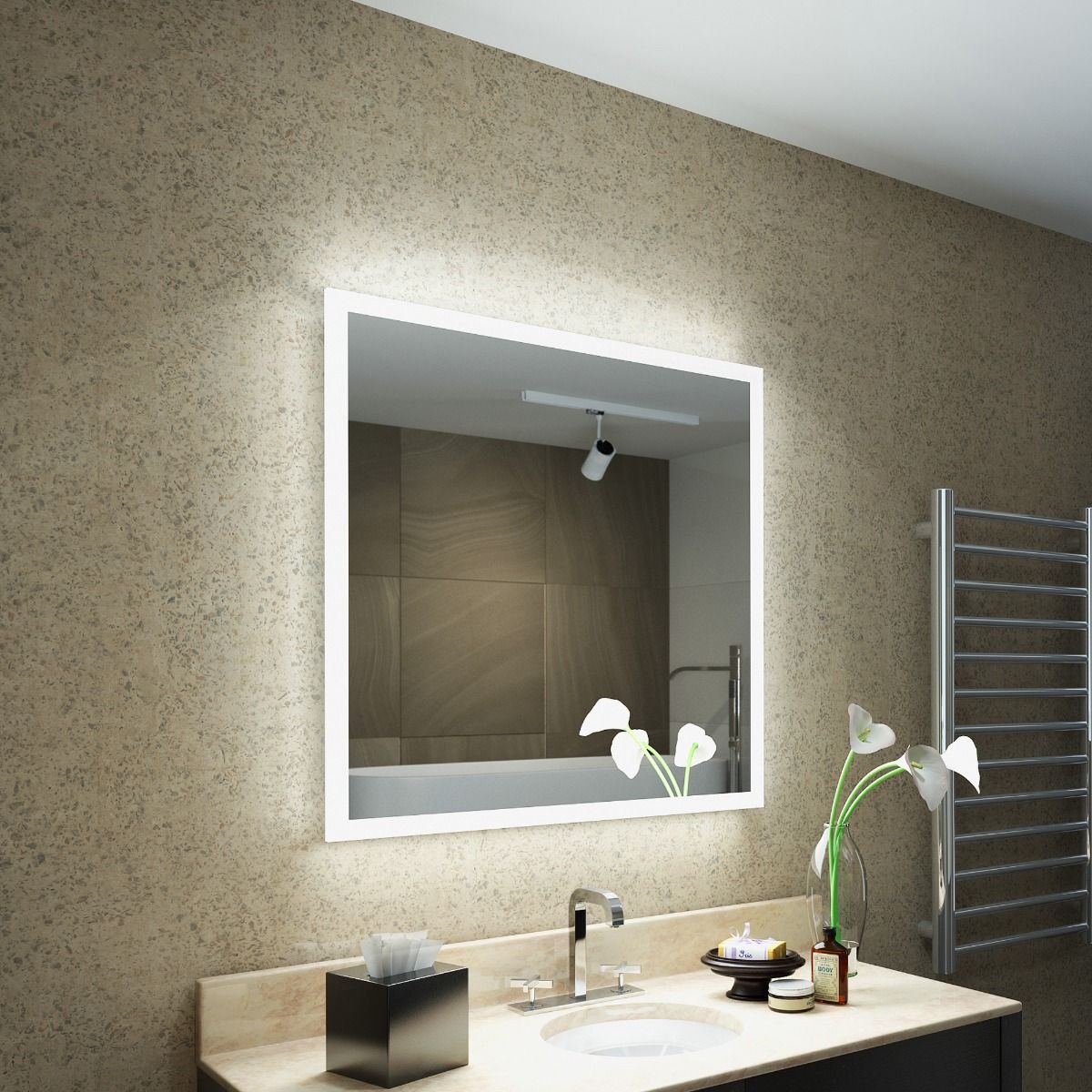 Summer LED Light Bathroom Mirror (Shaver)