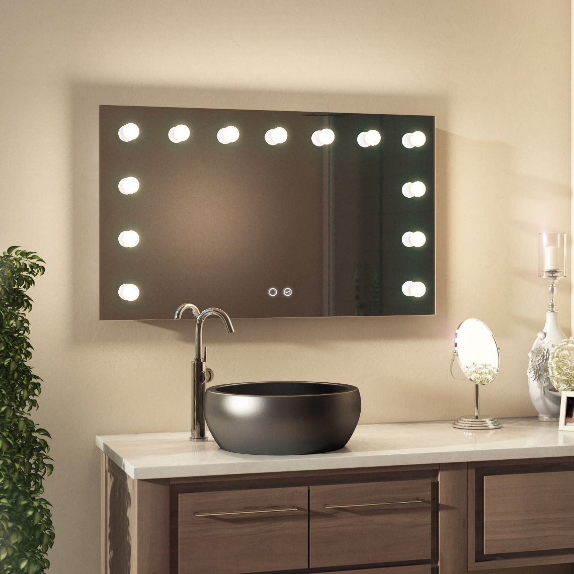 Glamora Bathroom Hollywood Mirror