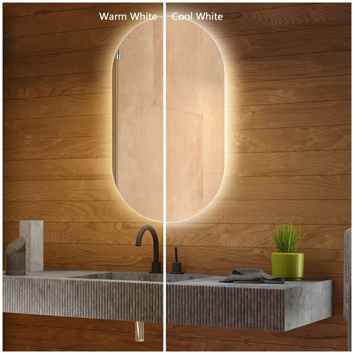 Maria Pill Backlit Bathroom Mirror (Shaver)
