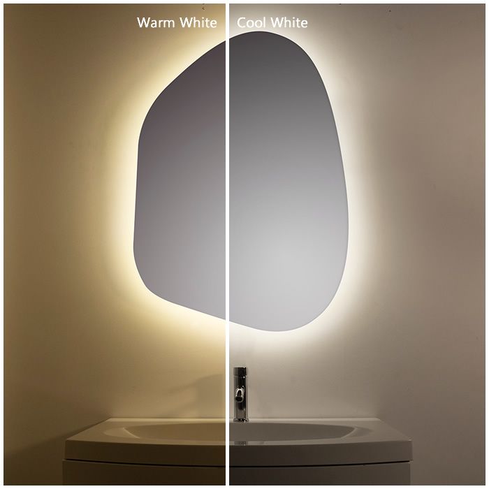 Eleni Pebble Backlit Bathroom Mirror (Shaver)