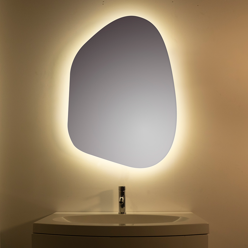 Eleni Pebble Backlit Bathroom Mirror (Shaver)