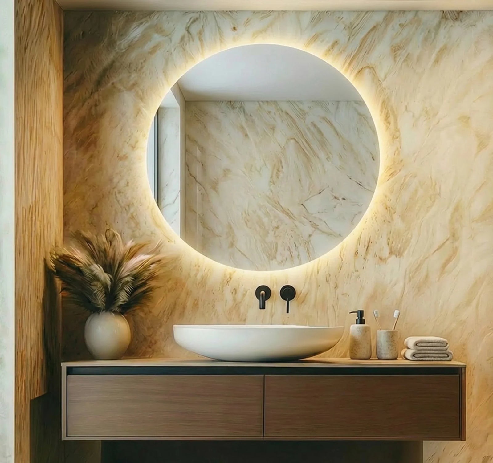 Small Bathroom Design Hacks Using Illuminated Mirrors