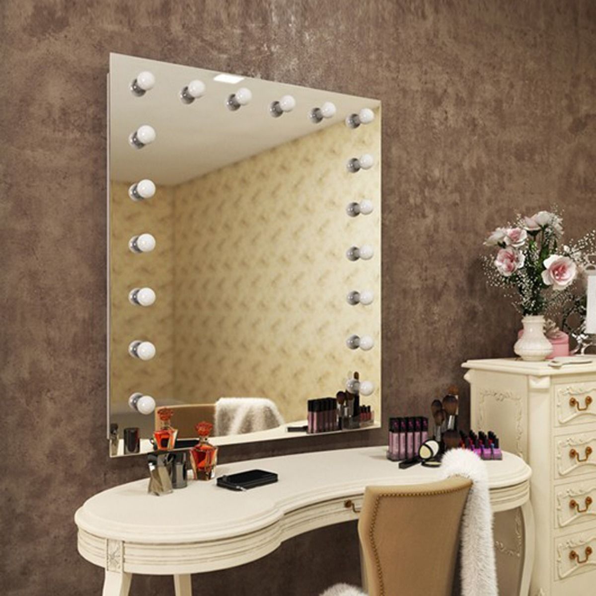 Starlet Wallmount Hollywood Mirror