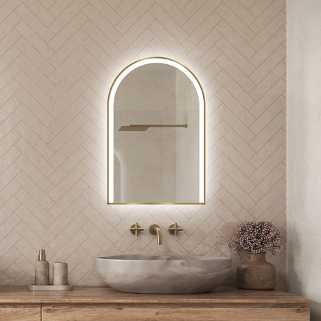 Arcella Arched Edgelit Bathroom Mirror (Slim)