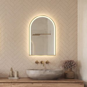 Arcella Arched Edgelit Bathroom Mirror (Slim)