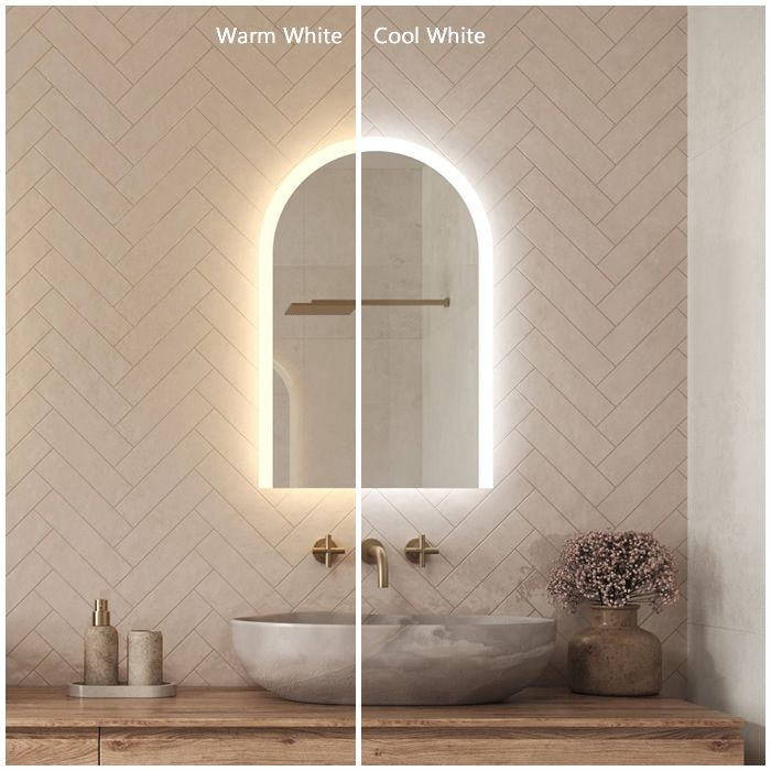 Arcella Arched Edgelit Bathroom Mirror (Slim)