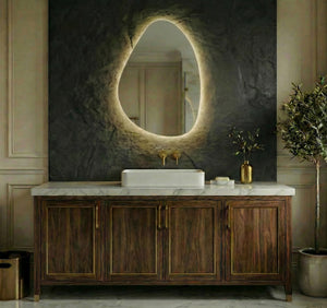 Ellie Pebble Backlit Bathroom Mirror (Shaver)
