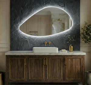 Elara Pebble Backlit Bathroom Mirror (Shaver)