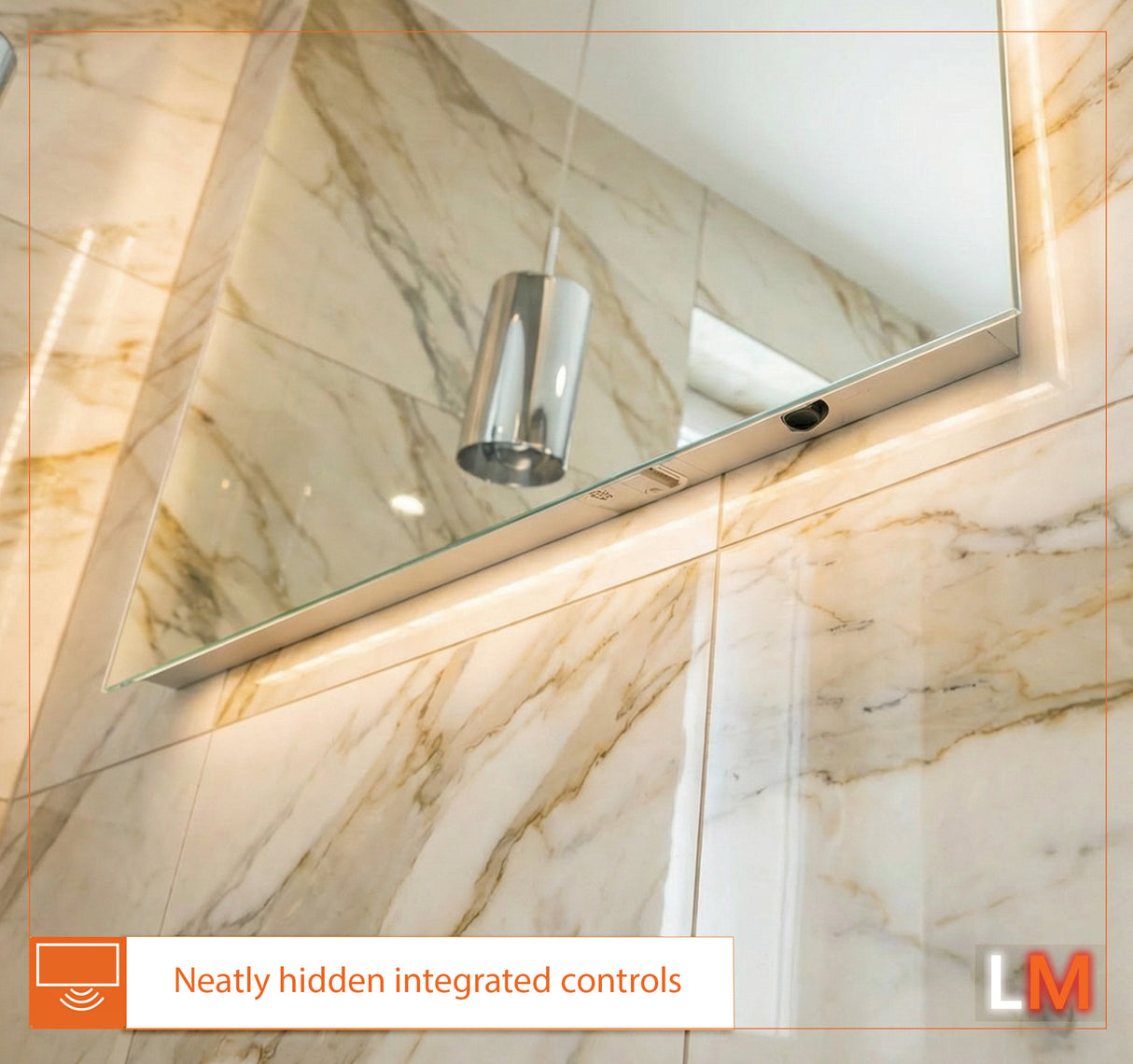 Lola Arched Backlit Bathroom Mirror (Slim)