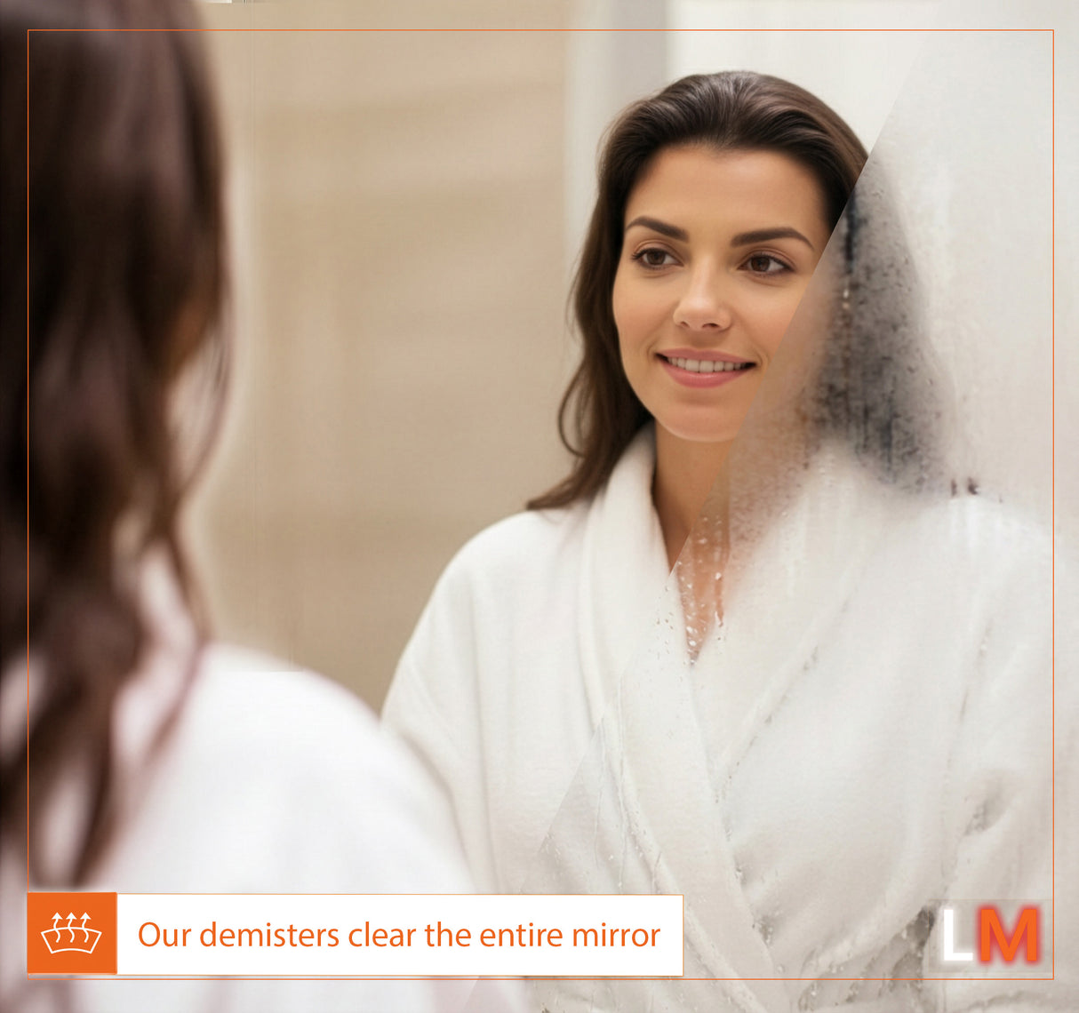 Elara Pebble Backlit Bathroom Mirror (Shaver)