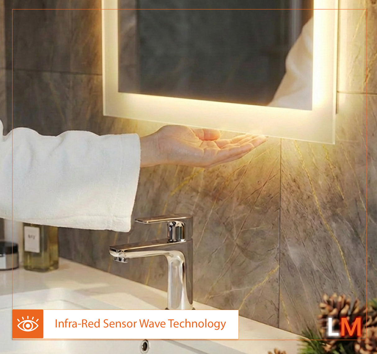 Eden LED Light Bathroom Mirror (Slim)