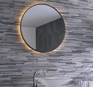 Daisy Round Backlit Bathroom Mirror (Slim)