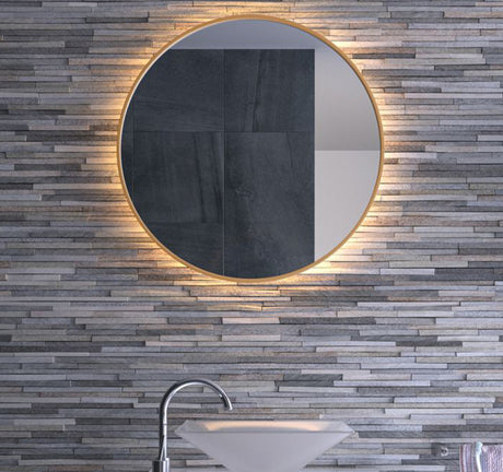 Daisy Round Backlit Bathroom Mirror (Slim)