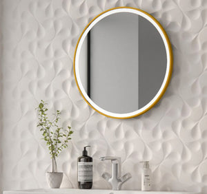 Lilly Round Edge Bathroom Mirror (Shaver)