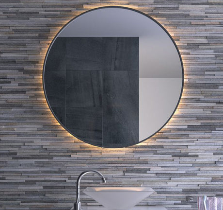 Daisy Round Backlit Bathroom Mirror (Slim)