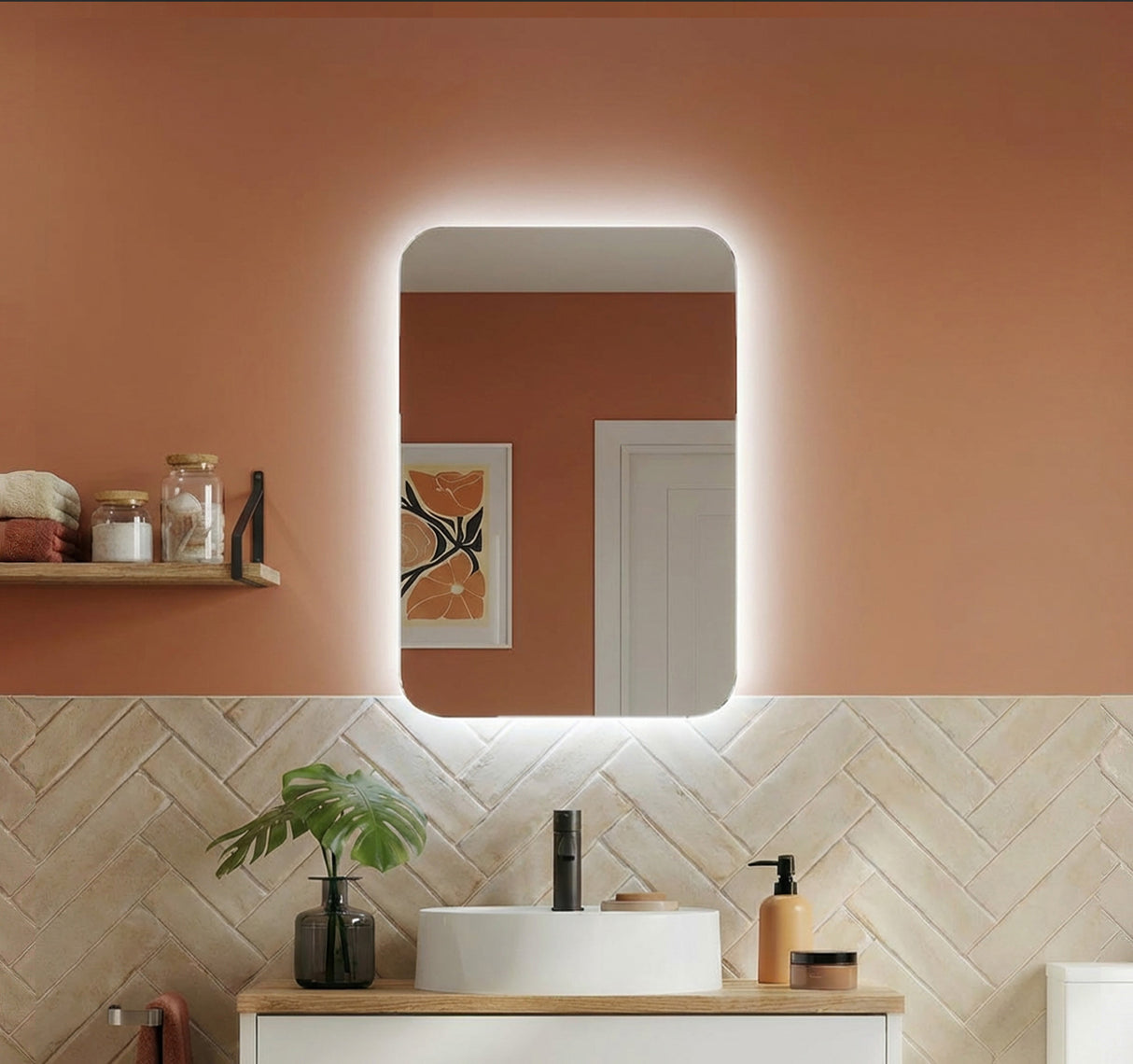 Scarlett Backlit Bathroom Mirror (Slim)