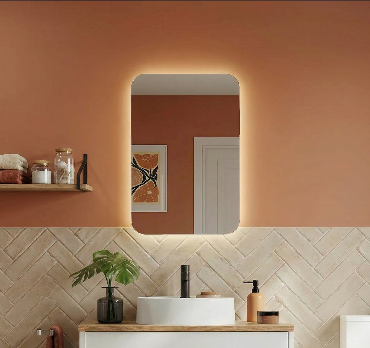 Scarlett Backlit Bathroom Mirror (Slim)