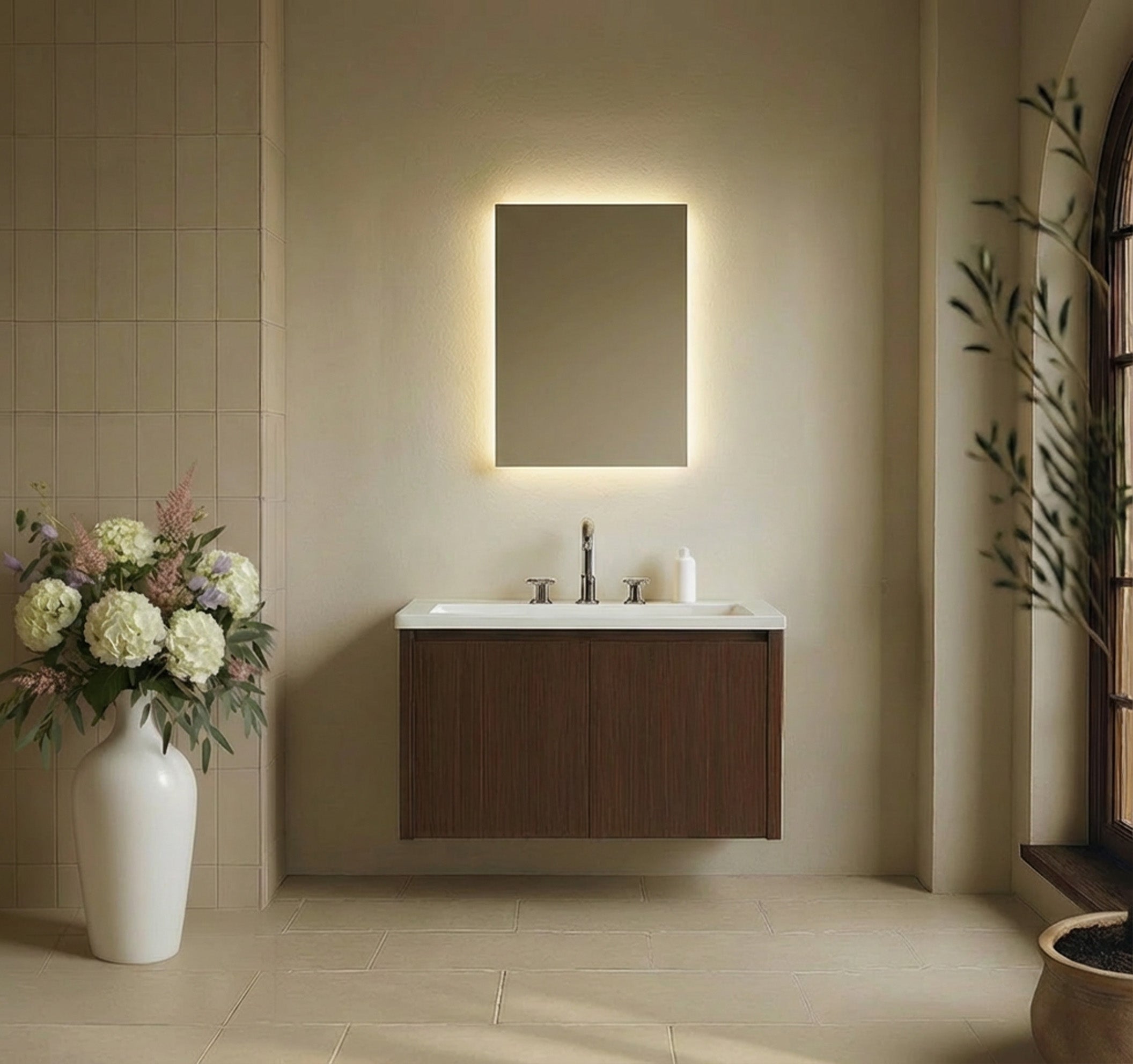 Victoria Backlit Bathroom Mirror (Shaver)