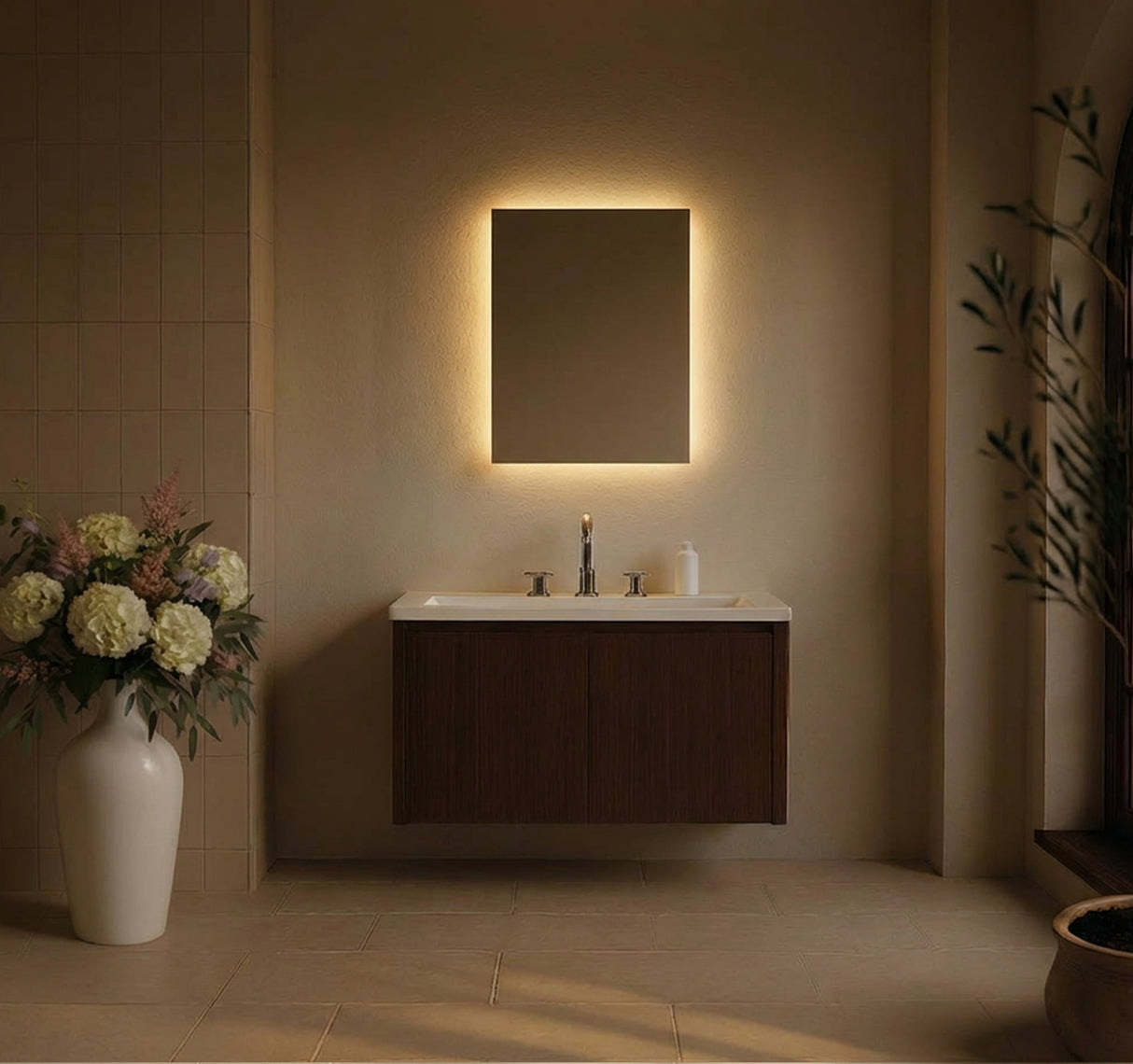 Victoria Backlit Bathroom Mirror (Shaver)