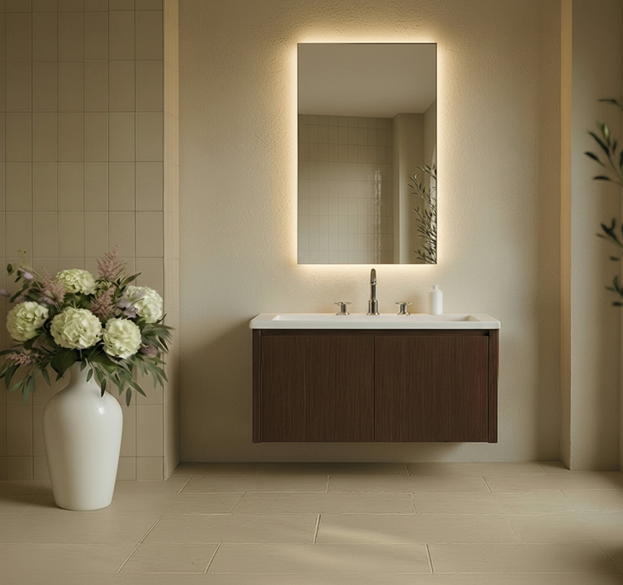 Victoria Backlit Bathroom Mirror (Shaver)