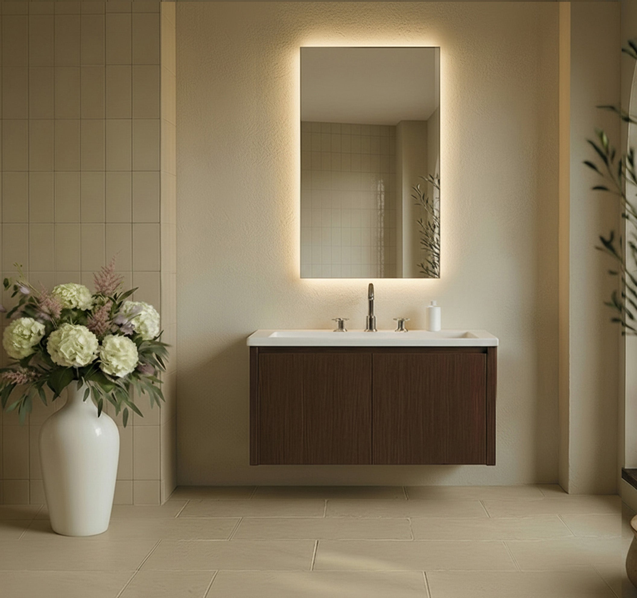 Victoria Backlit Bathroom Mirror (Shaver)