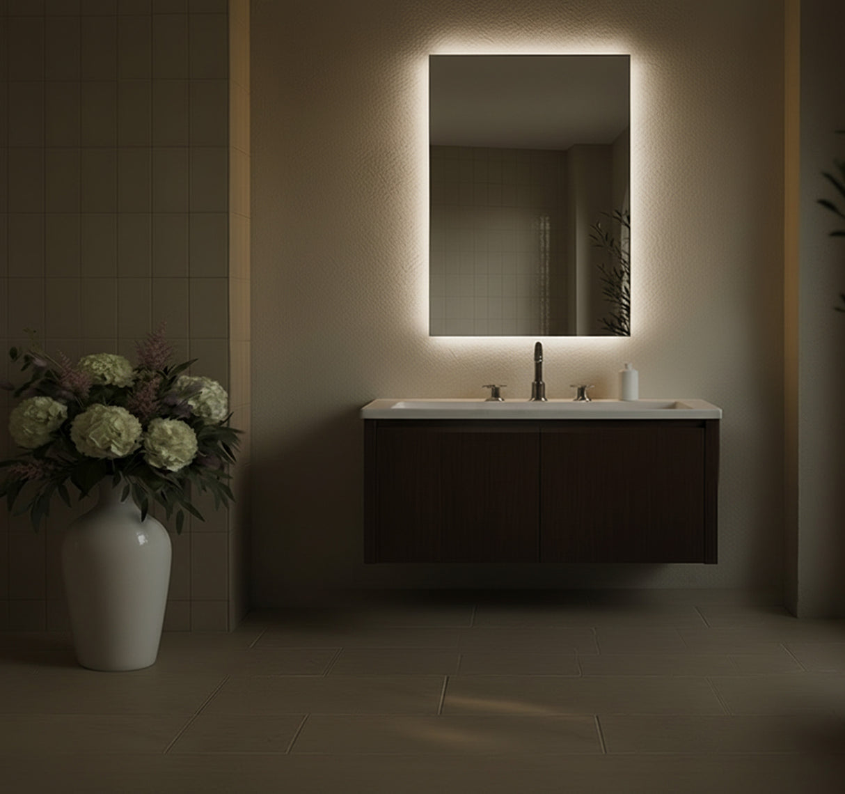 Victoria Backlit Bathroom Mirror (Shaver)