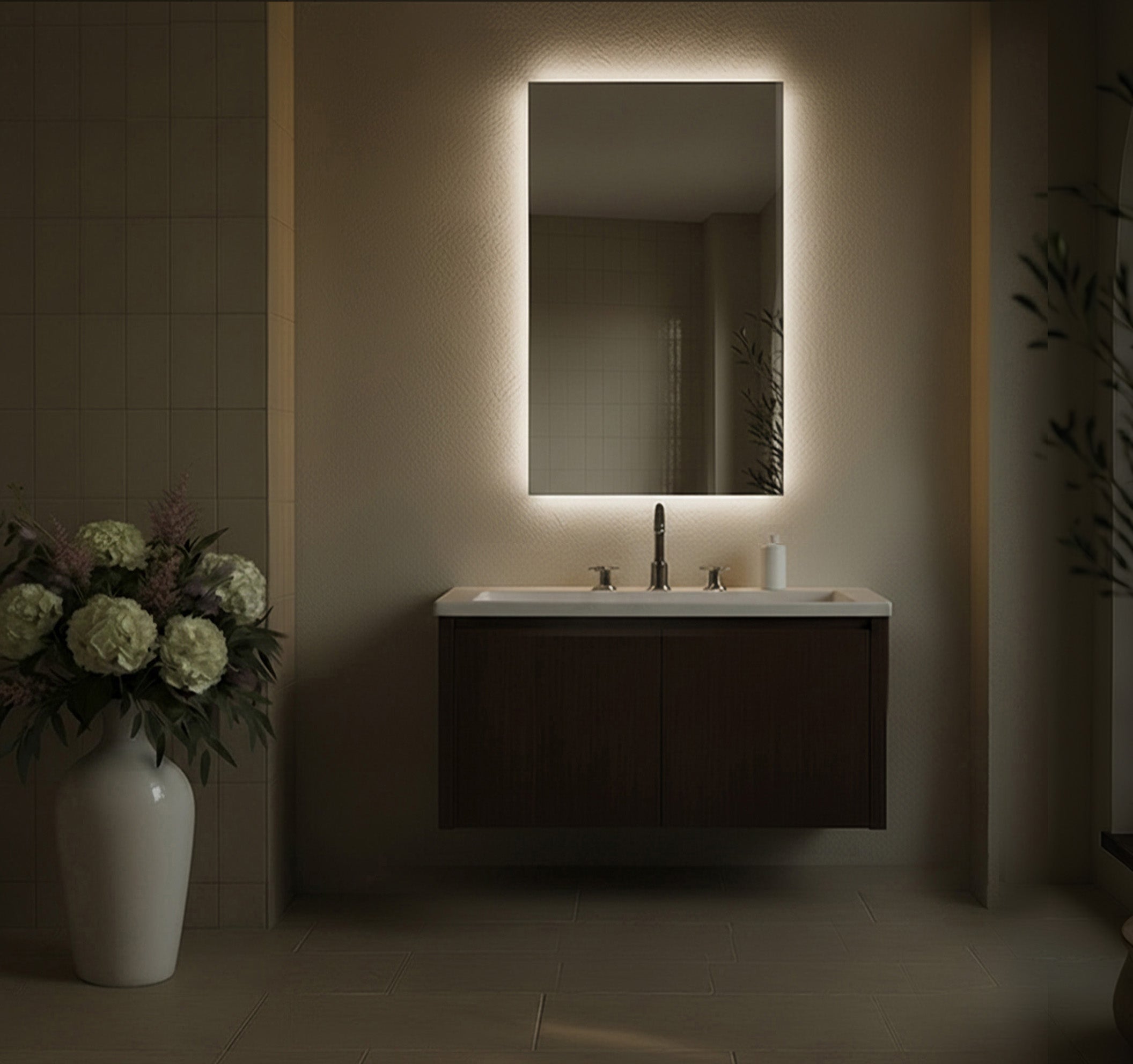 Victoria Backlit Bathroom Mirror (Shaver)
