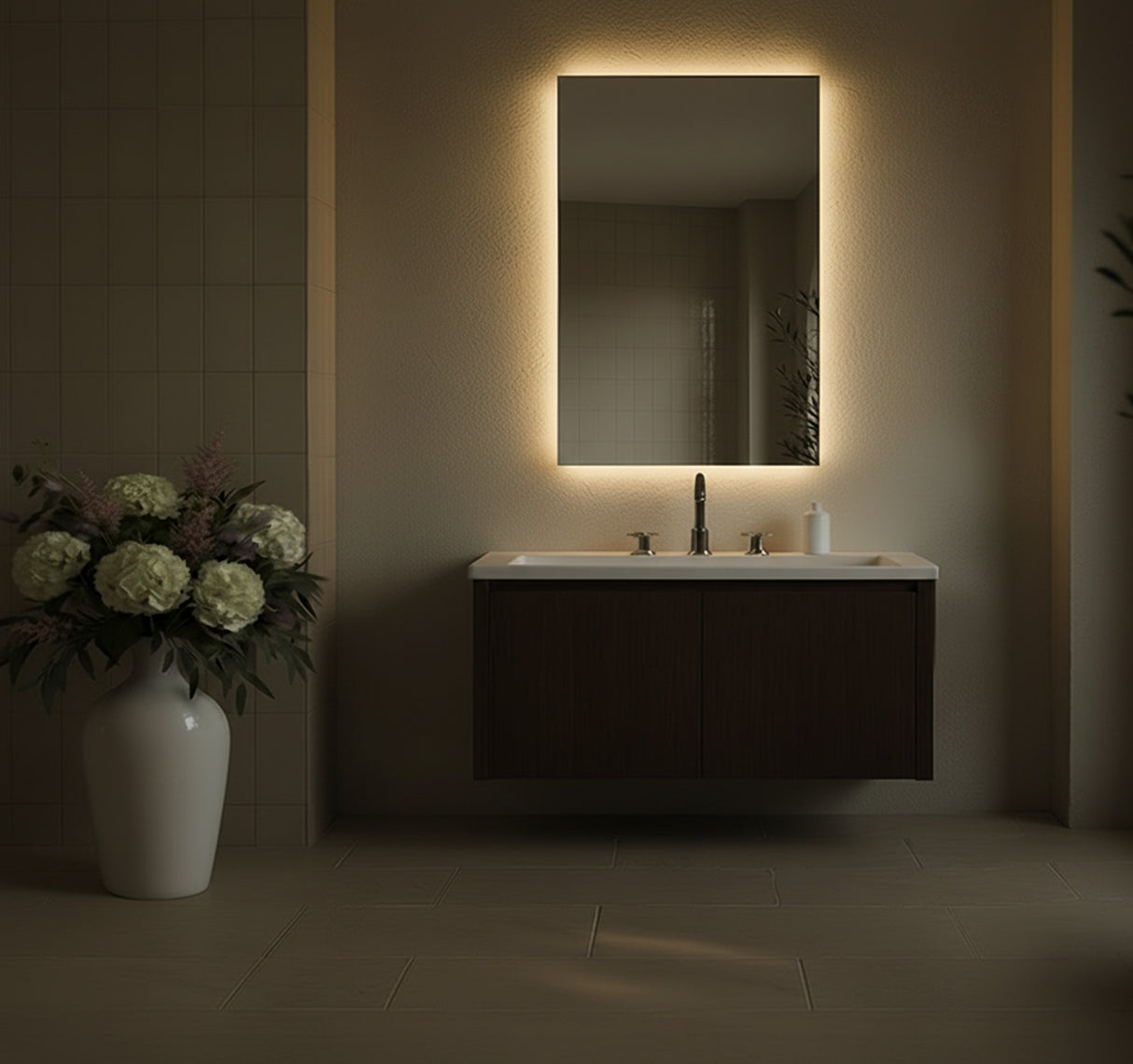 Victoria Backlit Bathroom Mirror (Shaver)
