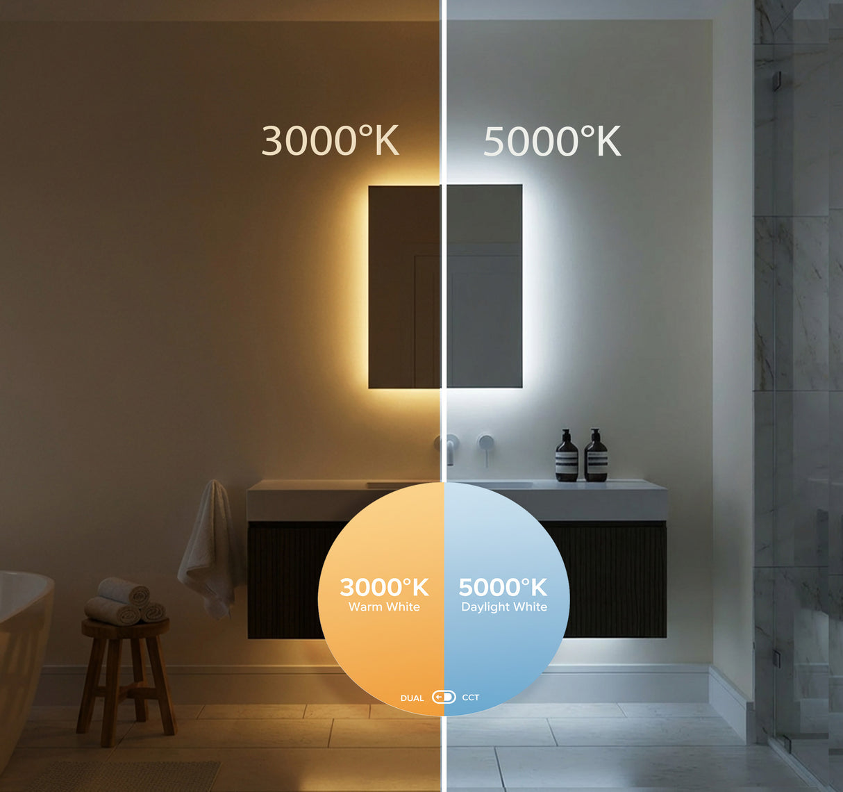 Sinead Backlit Bathroom Mirror (Slim)