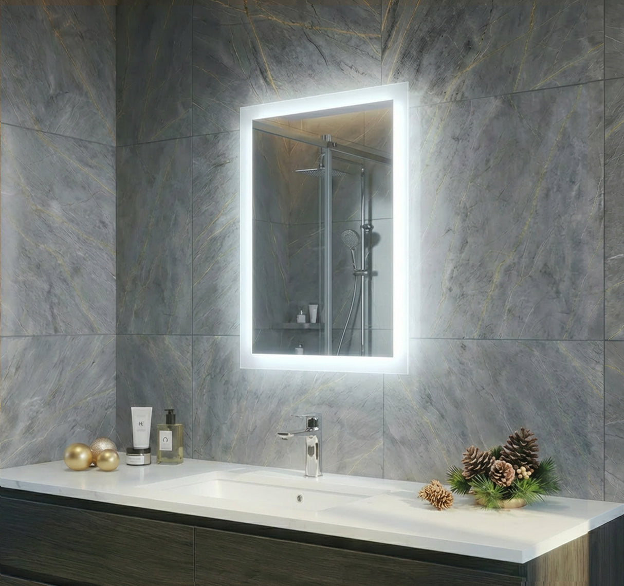Eden LED Light Bathroom Mirror (Slim)