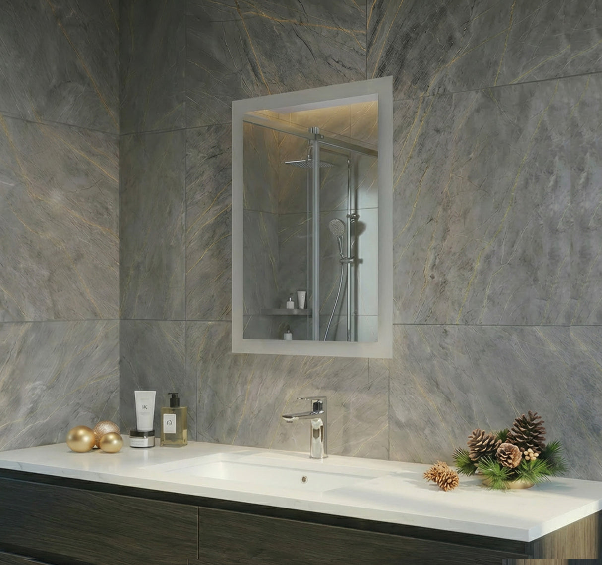 Eden LED Light Bathroom Mirror (Slim)