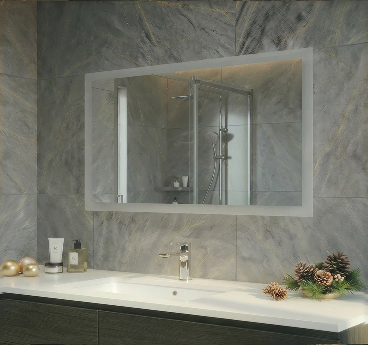 Eden LED Light Bathroom Mirror (Slim)