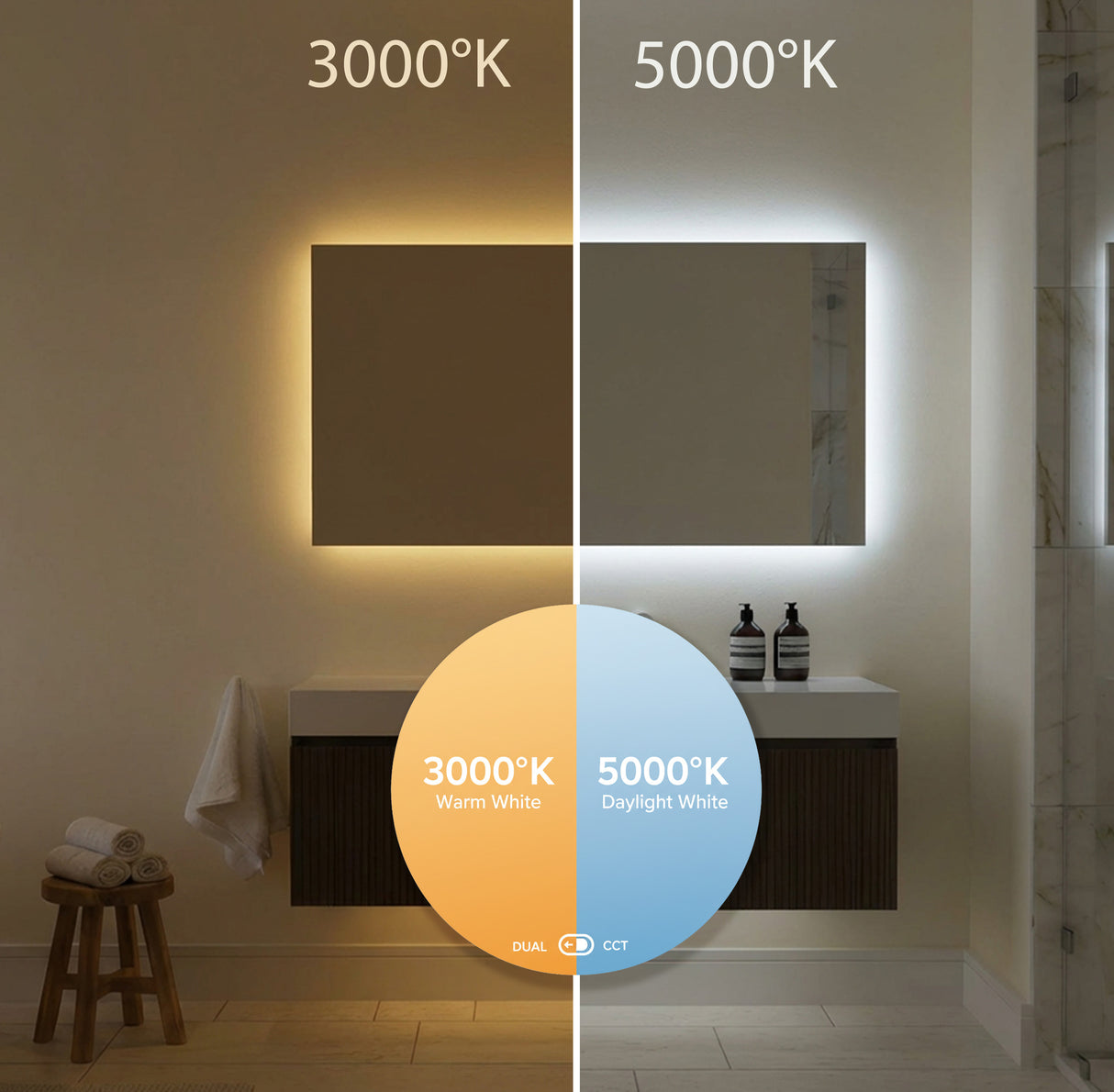 Sinead Backlit Bathroom Mirror (Slim)