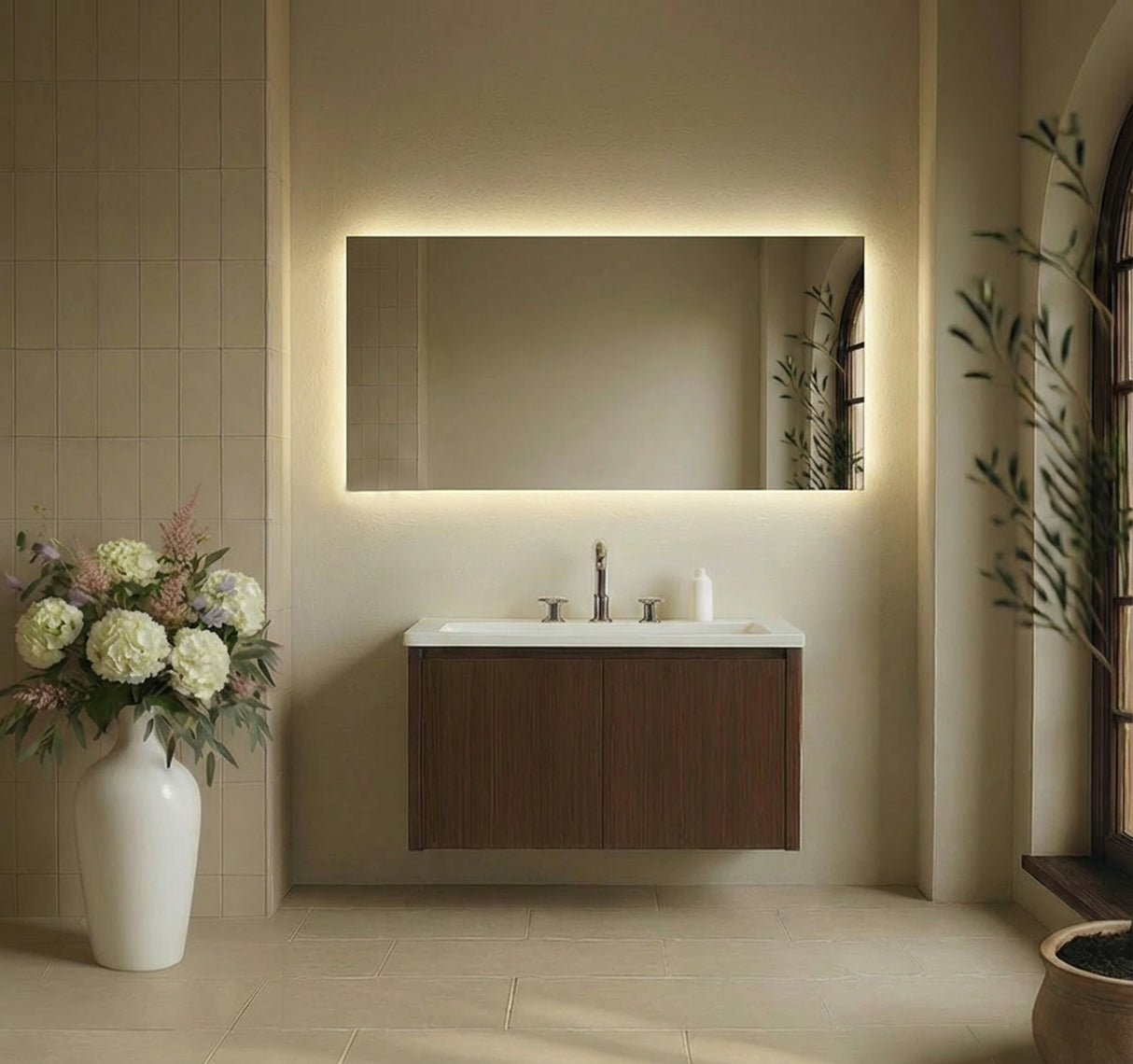 Victoria Backlit Bathroom Mirror (Shaver)